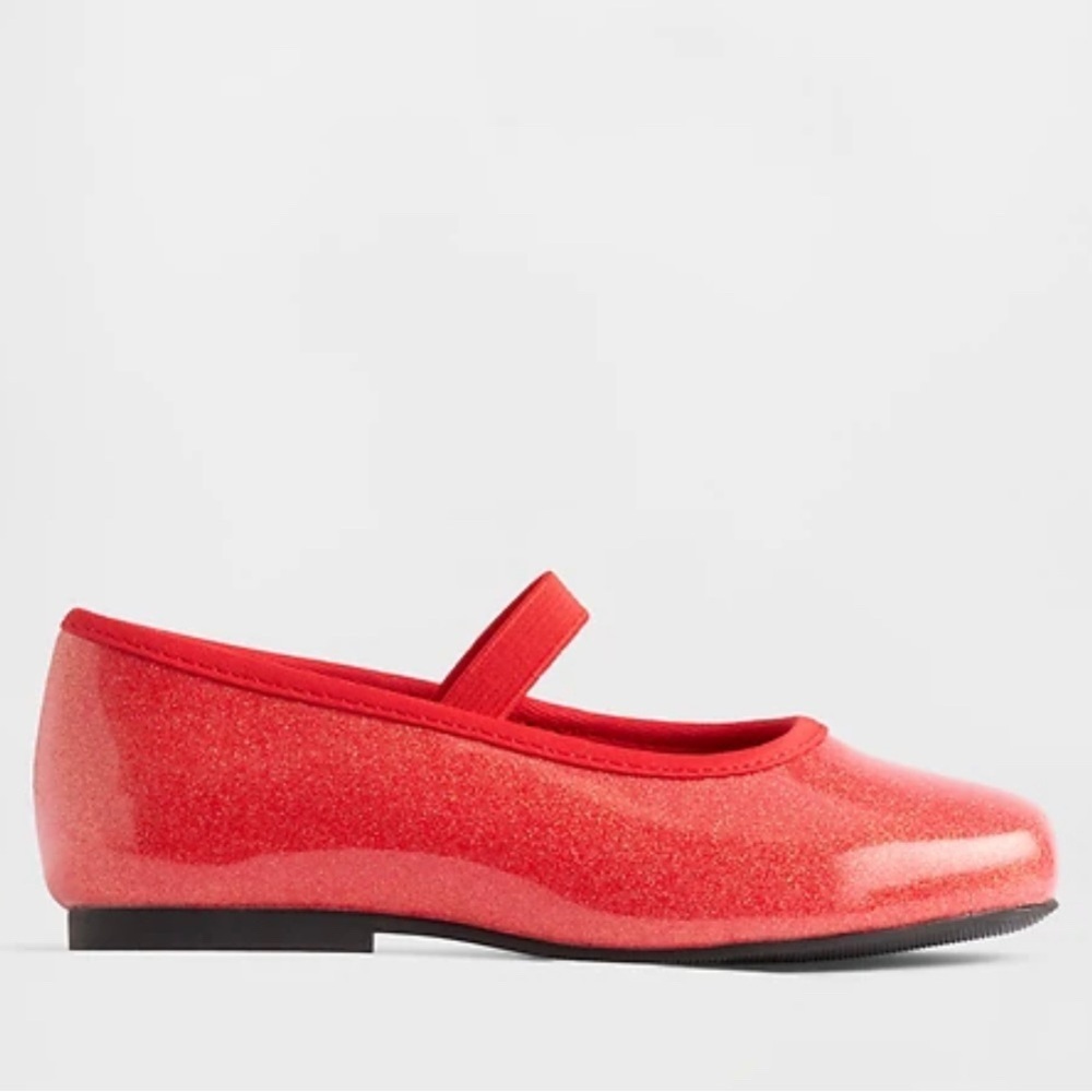 GAP Girls Red Glitter Mary Jane Shoes